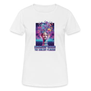 La gentillesse fait pousser les fleurs les plus fraîches - T-shirt respirant Femme - blanc - Devant - AI Model Female 172 dark (172cm)