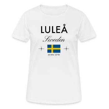 Luleå, Suède, coordonne le souvenir de voyage - T-shirt respirant Femme - blanc - Devant - AI Model Female 172 dark (172cm)