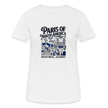 Paris Of North America Montreal Quebec - Women's Breathable T-Shirt - white - Front - AI Model Female 172 dark (172cm)