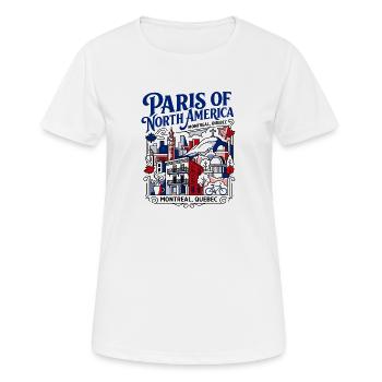 Paris Of North America Montreal Quebec - Women's Breathable T-Shirt - white - Front - AI Model Female 172 dark (172cm)