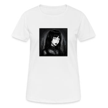 Goth im Nebel - Frauen T-Shirt atmungsaktiv - Weiß - Vorne - AI Model Female 172 dark (172cm)