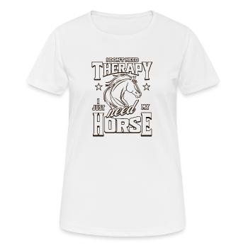 Horse Therapy Gift - Women's Breathable T-Shirt - white - Front - AI Model Female 172 dark (172cm)
