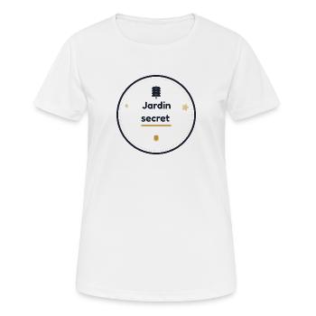 Jardin secret  - T-shirt respirant Femme - blanc - Devant - AI Model Female 172 dark (172cm)