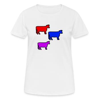 Vaches - T-shirt respirant Femme - blanc - Devant - AI Model Female 172 dark (172cm)
