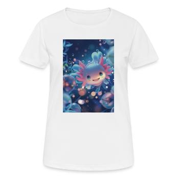 Axolotl Abyssal Fairy Fish - Women's Breathable T-Shirt - white - Front - AI Model Female 172 dark (172cm)