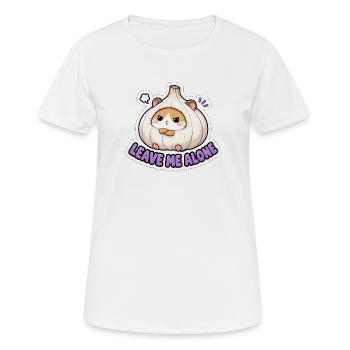 Laisse-moi tranquille mème mignon hamster à l’ail - T-shirt respirant Femme - blanc - Devant - AI Model Female 172 dark (172cm)
