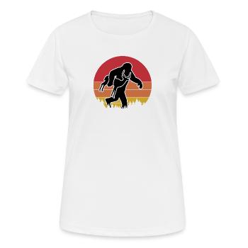 Humour vintage de l’antilope de Bigfoot - T-shirt respirant Femme - blanc - Devant - AI Model Female 172 dark (172cm)