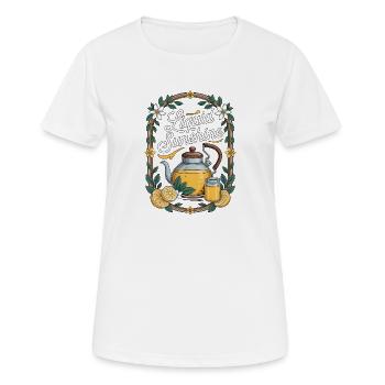 Liquid Sunshine Kombucha Brows - Women's Breathable T-Shirt - white - Front - AI Model Female 172 dark (172cm)