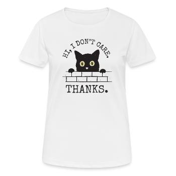 Hi, I Don't Care. Thanks. - Women's Breathable T-Shirt - white - Front - AI Model Female 172 dark (172cm)