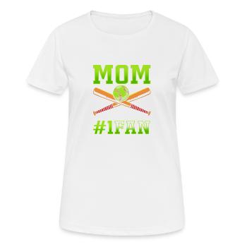 Maman du softball - T-shirt respirant Femme - blanc - Devant - AI Model Female 172 dark (172cm)