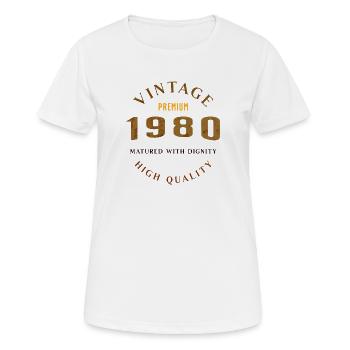 Matured With Dignity Design rétro 1980 - T-shirt respirant Femme - blanc - Devant - AI Model Female 172 dark (172cm)