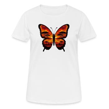 Sunset Butterfly Savannah - Women's Breathable T-Shirt - white - Front - AI Model Female 172 dark (172cm)
