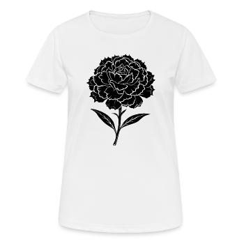 Fleur de Œillet - T-shirt respirant Femme - blanc - Devant - AI Model Female 172 dark (172cm)
