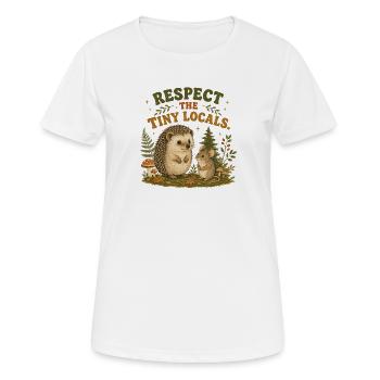 Respect The Tiny Locals Hedgehog Retro - Women's Breathable T-Shirt - white - Front - AI Model Female 172 dark (172cm)