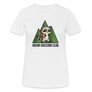 Raton laveur errant dans la forêt - T-shirt respirant Femme - blanc - Devant - AI Model Female 172 dark (172cm)