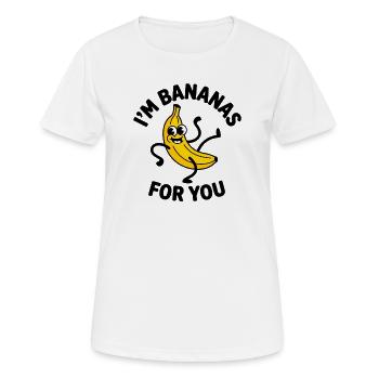 I Am Banana – Pour toi – Dessin animé - T-shirt respirant Femme - blanc - Devant - AI Model Female 172 dark (172cm)