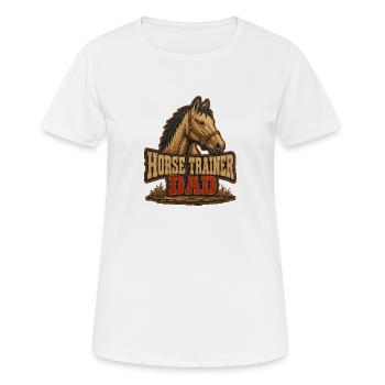 Horse Trainer Dad, Rugged Barn Equestrian Father's - Women's Breathable T-Shirt - white - Front - AI Model Female 172 dark (172cm)