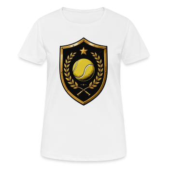 Couronne de bouclier de tennis - T-shirt respirant Femme - blanc - Devant - AI Model Female 172 dark (172cm)