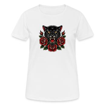 Rosaire des Panthères Noires - T-shirt respirant Femme - blanc - Devant - AI Model Female 172 dark (172cm)