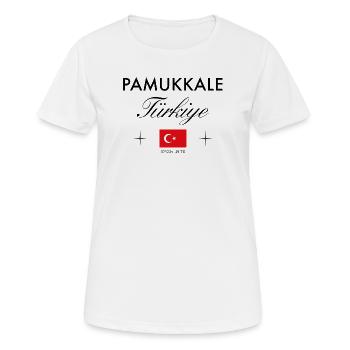 Pamukkale Turkey Coordinates Travel Souvenir - Women's Breathable T-Shirt - white - Front - AI Model Female 172 dark (172cm)