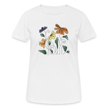 Fleur - T-shirt respirant Femme - blanc - Devant - AI Model Female 172 dark (172cm)