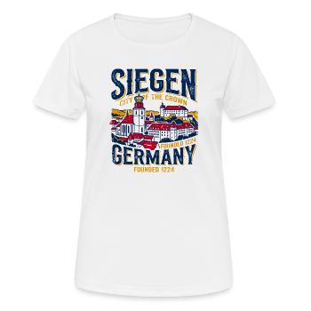 Vintage Siegen Allemagne City Of The Crown - T-shirt respirant Femme - blanc - Devant - AI Model Female 172 dark (172cm)