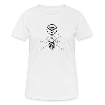 Liberté sur deux roues - T-shirt respirant Femme - blanc - Devant - AI Model Female 172 dark (172cm)