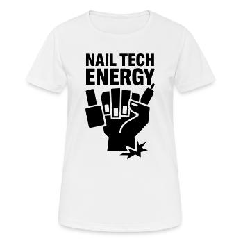 Nagel Nail Tech Design Energy - T-shirt respirant Femme - blanc - Devant - AI Model Female 172 dark (172cm)