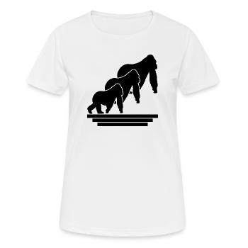 Monkey Family - Women's Breathable T-Shirt - white - Front - AI Model Female 172 dark (172cm)