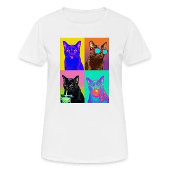Cats Bombay Cat - T-shirt respirant Femme - blanc - Devant - AI Model Female 172 dark (172cm)