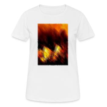 Fire Circle Wave Pattern - Women's Breathable T-Shirt - white - Front - AI Model Female 172 dark (172cm)