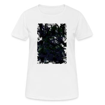 Neon Fog Swirl Pattern - Women's Breathable T-Shirt - white - Front - AI Model Female 172 dark (172cm)