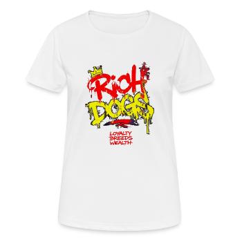 Couronne de graffiti Rich Dogs - T-shirt respirant Femme - blanc - Devant - AI Model Female 172 dark (172cm)