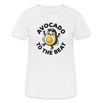 Fête Avocado Beat Cool Fruit - T-shirt respirant Femme - blanc - Devant - AI Model Female 172 dark (172cm)