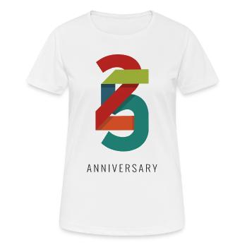 25 Years – Modern Anniversary Design - Women's Breathable T-Shirt - white - Front - AI Model Female 172 dark (172cm)