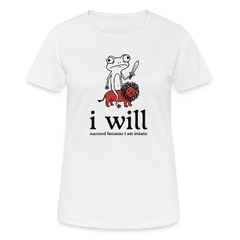 Froschritter with lion companion - Women's Breathable T-Shirt - white - Front - AI Model Female 172 dark (172cm)