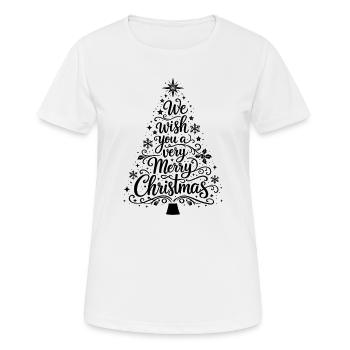 Joyeux Noël - T-shirt respirant Femme - blanc - Devant - AI Model Female 172 dark (172cm)