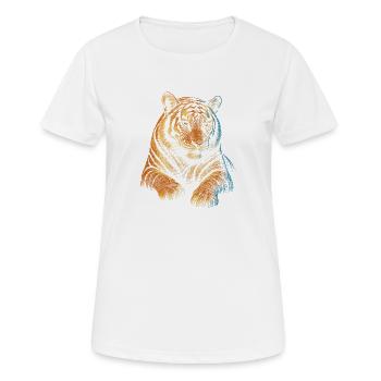 tigre - T-shirt respirant Femme - blanc - Devant - AI Model Female 172 dark (172cm)