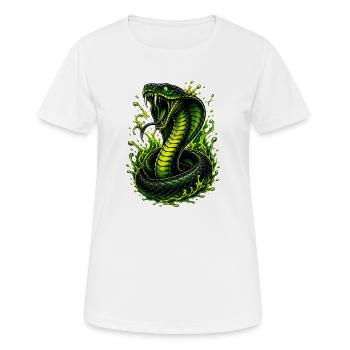 Serpent Flamme Cobra Néon - T-shirt respirant Femme - blanc - Devant - AI Model Female 172 dark (172cm)