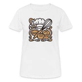 Whisk Baeckerhut Logo - T-shirt respirant Femme - blanc - Devant - AI Model Female 172 dark (172cm)