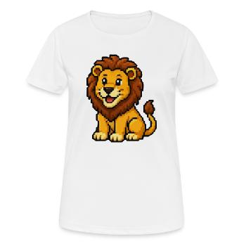 Pixel Lion Cub Design - Women's Breathable T-Shirt - white - Front - AI Model Female 172 dark (172cm)