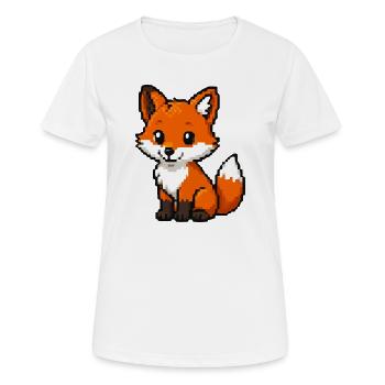Retro Pixel Fox Cuddly Fox - Women's Breathable T-Shirt - white - Front - AI Model Female 172 dark (172cm)