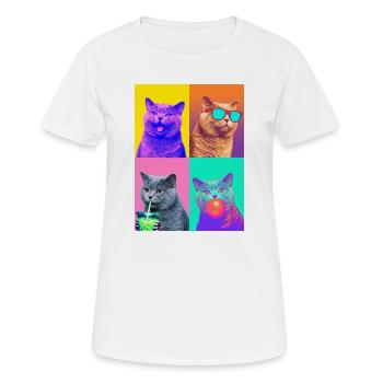 Cats British Shorthair Cat - Women's Breathable T-Shirt - white - Front - AI Model Female 172 dark (172cm)