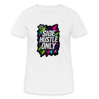 Activité annexe - style graffiti urbain - T-shirt respirant Femme - blanc - Devant - AI Model Female 172 dark (172cm)