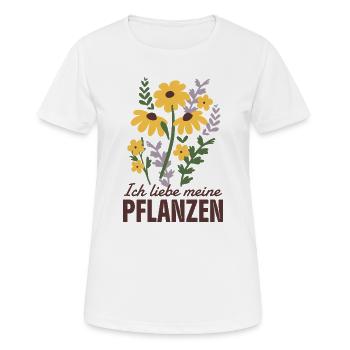 Pflanzen Liebe - Frauen T-Shirt atmungsaktiv - Weiß - Vorne - AI Model Female 172 dark (172cm)