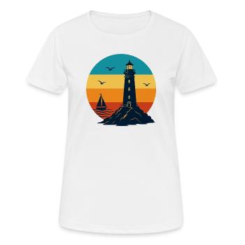 Lighthouse Design for Headlight Fans - Women's Breathable T-Shirt - white - Front - AI Model Female 172 dark (172cm)