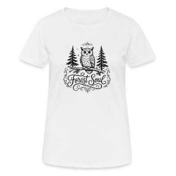Chouette mystique dans la forêt - T-shirt respirant Femme - blanc - Devant - AI Model Female 172 dark (172cm)