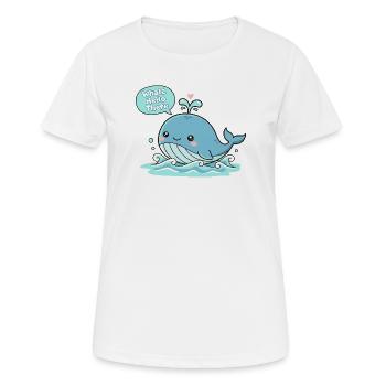 Whale Hello There Cute Print - Women's Breathable T-Shirt - white - Front - AI Model Female 172 dark (172cm)