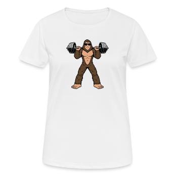 Sasquatch Heavy Dumbbells - Women's Breathable T-Shirt - white - Front - AI Model Female 172 dark (172cm)