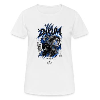 DAKUM Blue Street Art Mystery - Women's Breathable T-Shirt - white - Front - AI Model Female 172 dark (172cm)